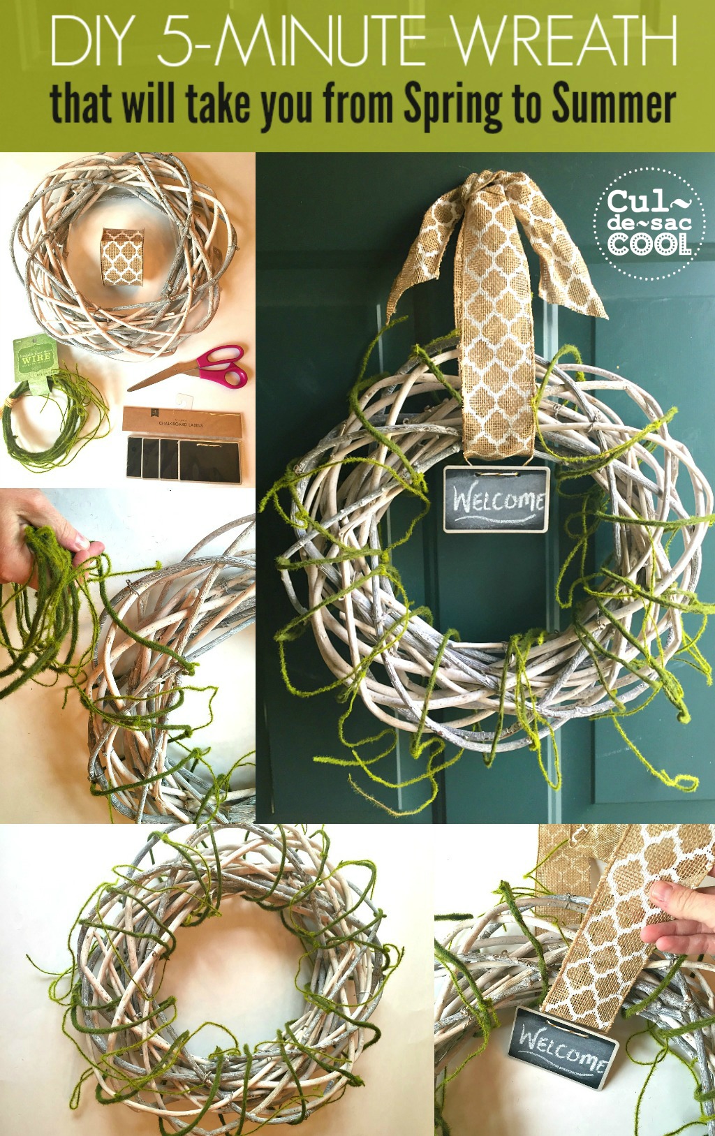DIY 5 minute wreath Collage