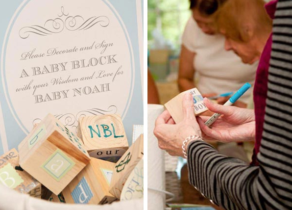 Decorate a Wood Block Baby Shower Activity