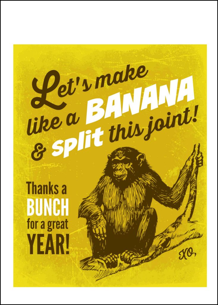 DIY Banana Split Teacher Card 2.5