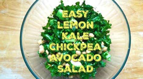 Easy Lemon Kale Chickpea Avocado Salad