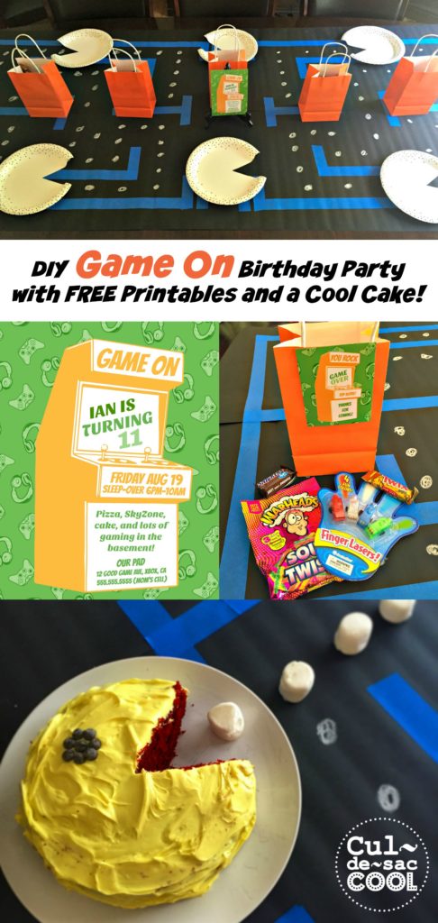 DIY Game On Birthday Party collage