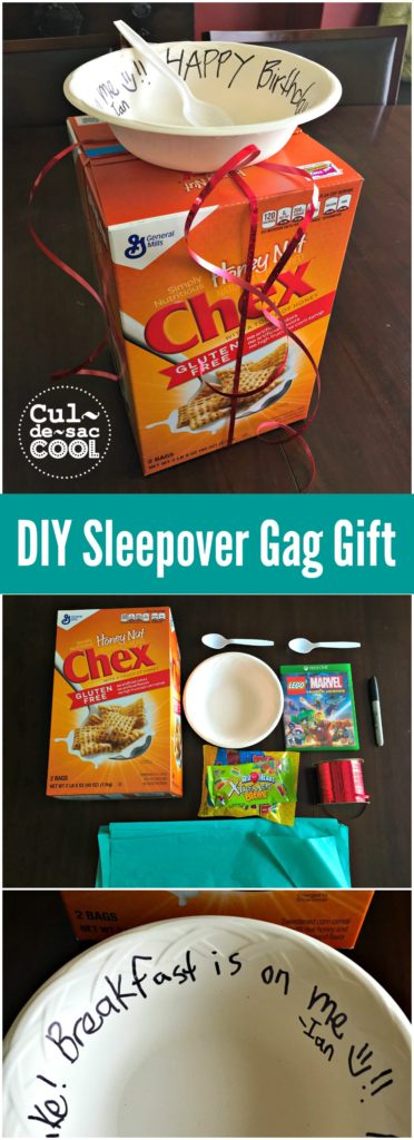 DIY Sleepover Gag Gift collage