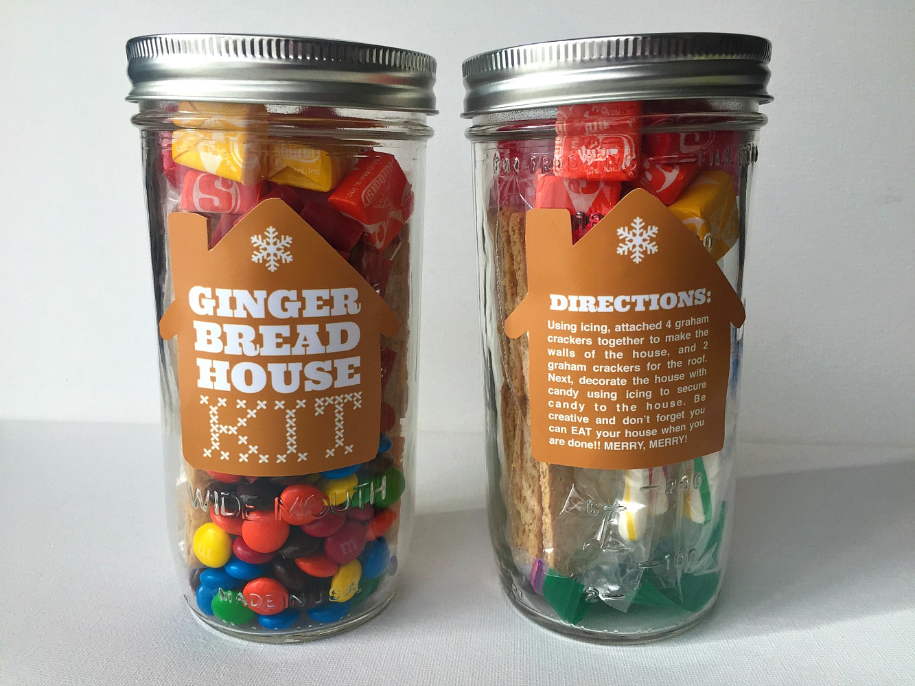 DIY Gingerbread House Kit in a Jar