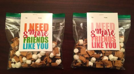S'mores Valentine's Day Cards for School