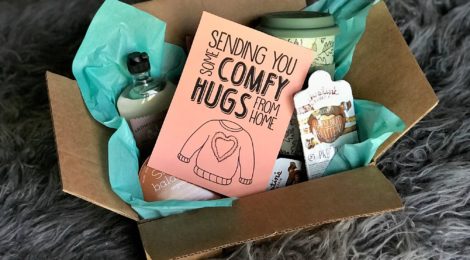 DIY Comfy Hugs College Care Package with Free Printable