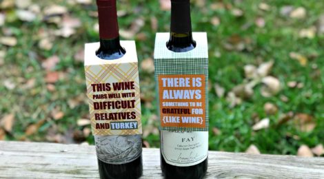 DIY Printable Thanksgiving Wine Tags