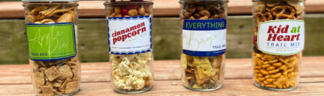 4 DIY Trail Mix Gifts in a Jar with FREE Printable Labels