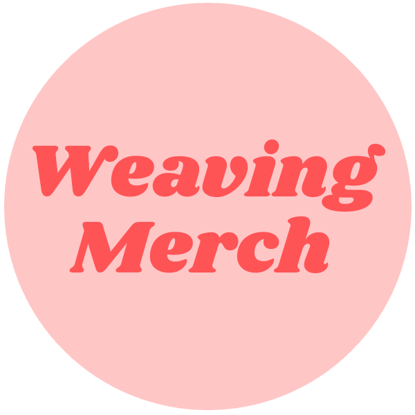 Weaving Merch Button