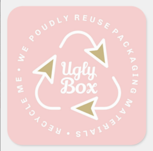 Ugly Box Sticker Pink and Brown