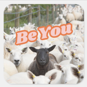 Be You Funny Sticker